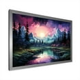 thumbnail image 5 of Designart "Watercolor Scenery Of Aurora Borealis II" Aurora Borealis Picture Framed Wall Art Prints, 5 of 5