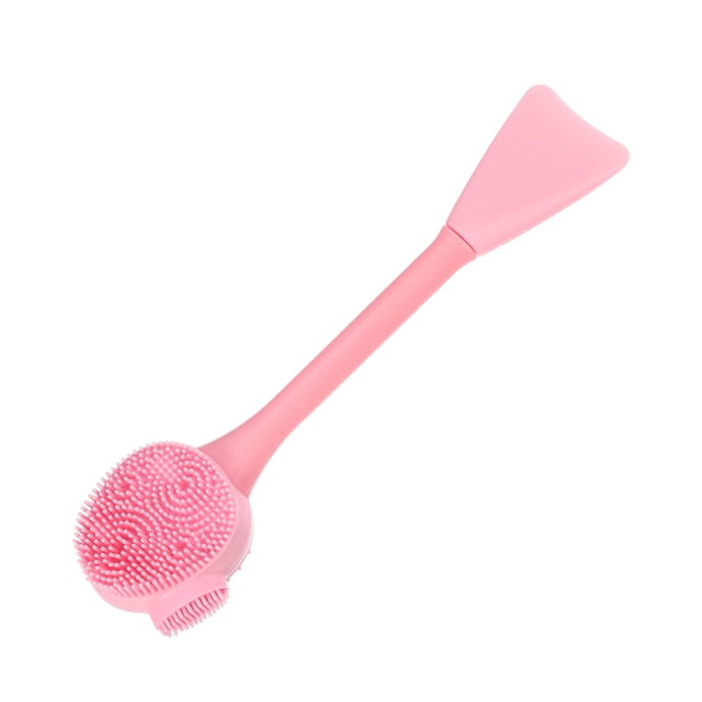 Cepillo de limpieza facial de silicona Unique Bargains, limpiador de cara multifuncional de mano para el cuidado de la piel 6.10"x1.57" rosa