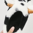 thumbnail image 6 of Fuzzy Slippers For Women Couples Men On Furry Flat Home Winter Round Toe Keep Warm Spotted Cow Slippers Shoes Warm Cozy Winter House Slippers Bedroom Indoor House Shoes, 6 of 7
