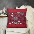 thumbnail image 2 of I Love U XOXO Valentine Hearts Throw Pillow Covers, Love Wedding Cushion Case Decoration for Sofa Couch, 2 of 5
