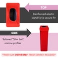 thumbnail image 4 of YOUR CHAIR COVERS - 23 Gallon Spandex Slim Jim Narrow Trash Can Cover - Red (Cover ONLY), 4 of 5