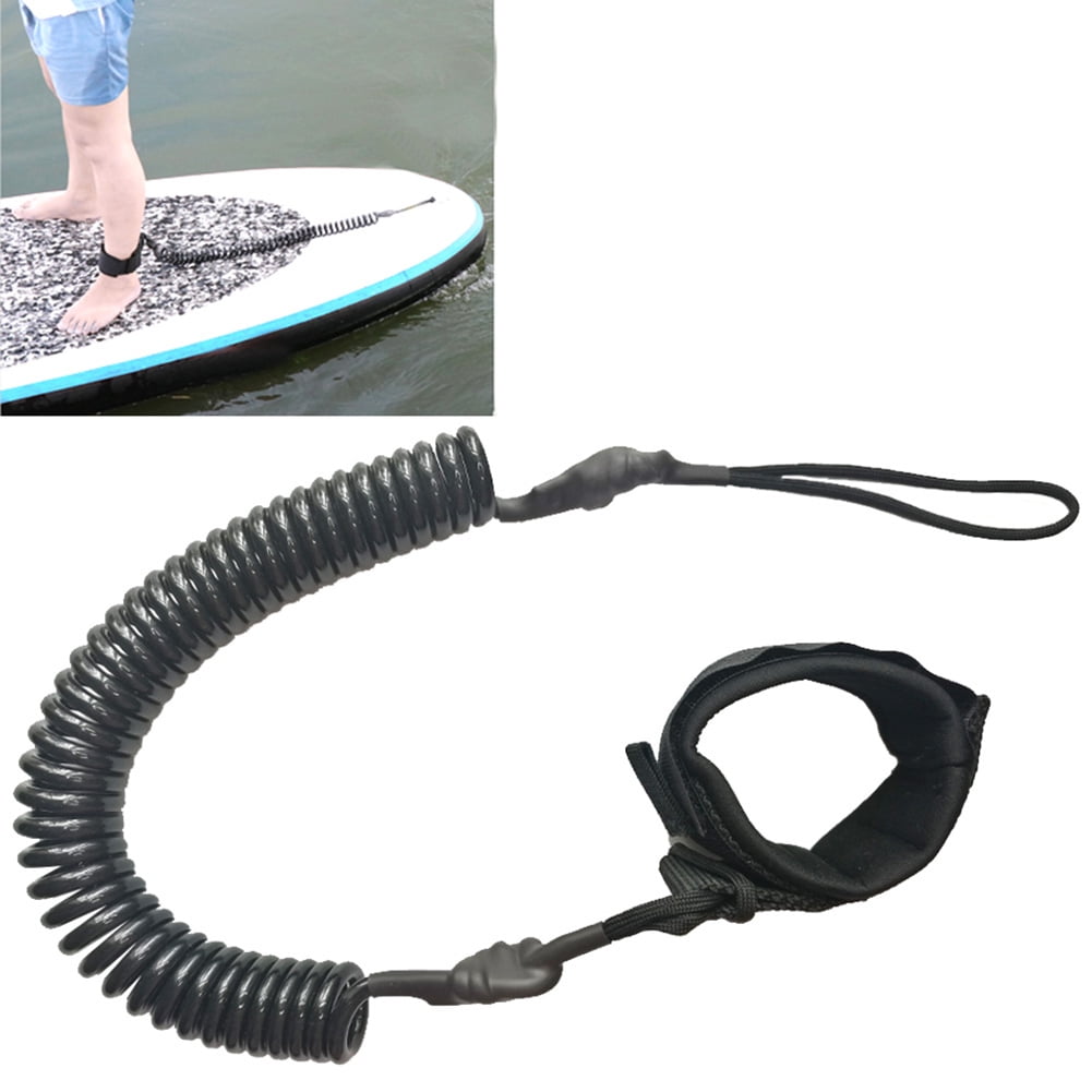 12ft Coiled Paddle Board Leash SUP Knee Cuff Leash Leg Rope Details about  / Surfboard Leash