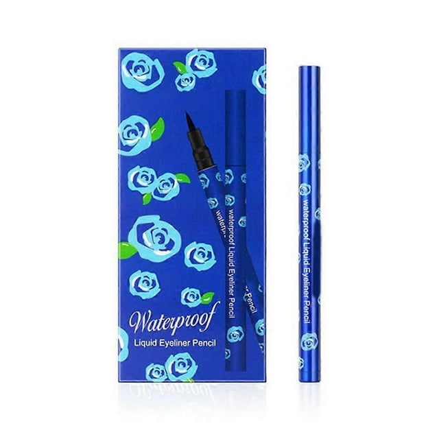 Waterproof Sweatproof Liquid Eyeliner Pencil Soft Tip Eye Makeup Cosmetic Tool Blue Tube