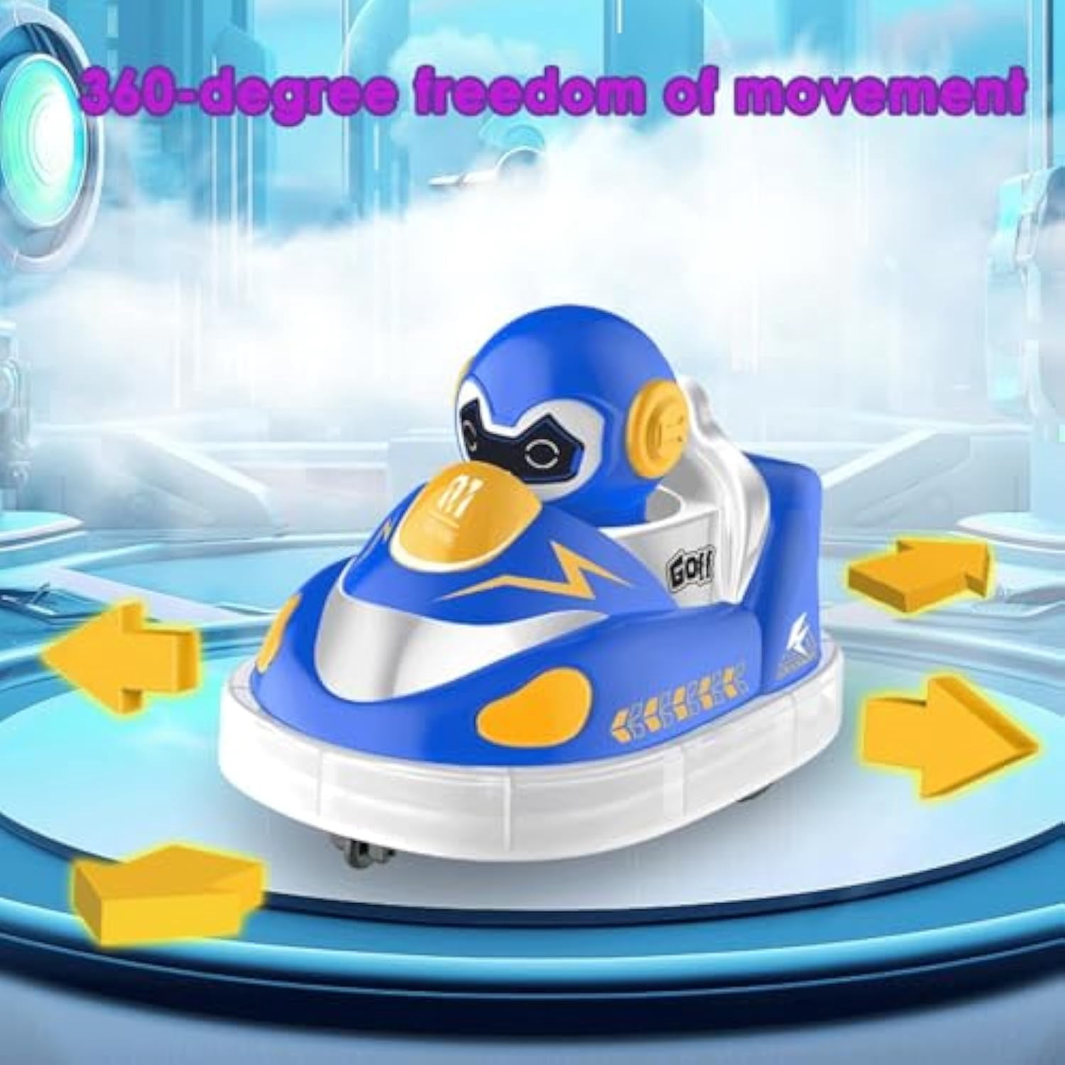 Glow Crashers RC Bumper Cars, RC Bumper Car Toys with Light and Music, Battle Set for 2 Players (Mix)