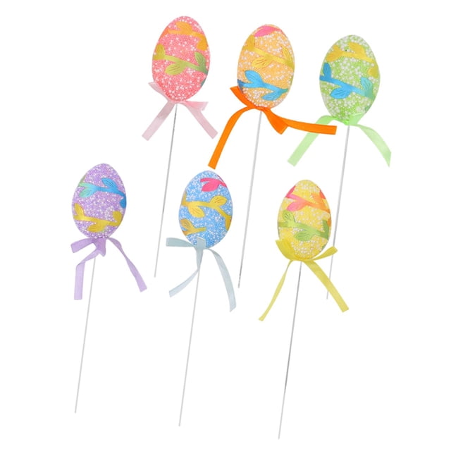 6 piezas de ramas de huevo de Pascua, centro de mesa decorativo, manualidades de bricolaje, decoración de Pascua, arreglo floral para festival, patio S223