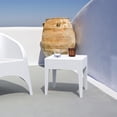 thumbnail image 3 of Table d'Appoint Carrée en Résine Miami Blanche, 3 of 8