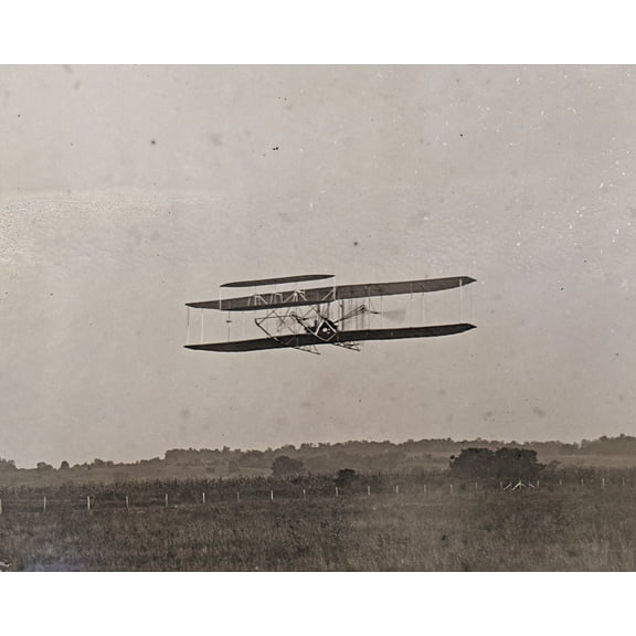 Print: Flight 23: Front View Of The Machine In Flight To The Right