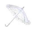 thumbnail image 1 of White Mini Bridal Lace Wedding Parasol, 10-1/2-Inch, 12-Count, 1 of 1