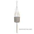 thumbnail image 1 of Cream Color With Beads Macrame Hanging Planter, 1 of 1