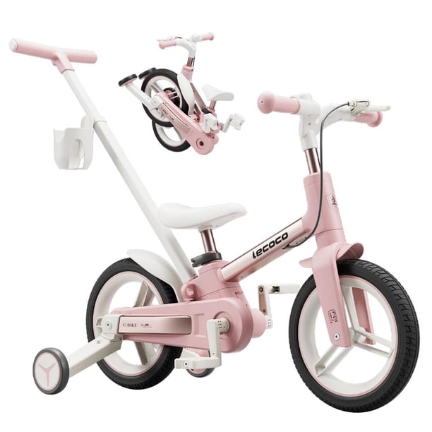 Bicicleta convertible para niños pequeños Lecoco 6 en 1 con mango de 2 a 6 años