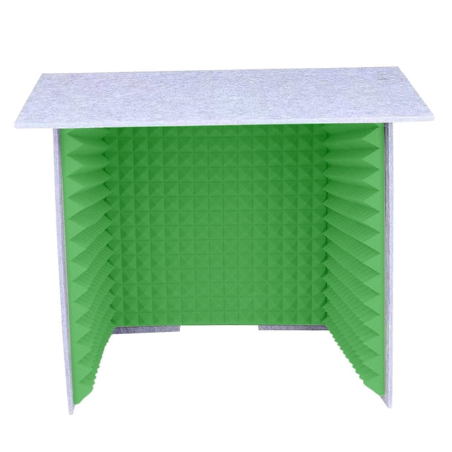 relayinert Soundproof Booth Studio Sound Recording Foam Panels Gray Blue Soundproof Cover Desktop Gray Green 60x60cm