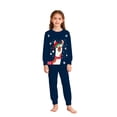 thumbnail image 6 of Bainana Christmas Unisex Kids Pajamas Animals Print Long Sleeve T-Shirt Pants Indoor Wear Boys And Girls Daily Casual Outfit Set, Size 9-10 Years, 6 of 8