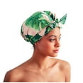 thumbnail image 1 of Luxe Shower Cap, Reusable and Waterproof, Mold-Resistant Lined Shower Cap and Deep Conditioning Hair Cap, 1 of 5