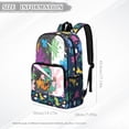 thumbnail image 7 of ZIATUBLES Clear Backpack for School, Heavy Duty Fabric & PVC Transparent Bookbag with Rocking Dinosaur Paint Splatter Print, Large Capacity See Through Bag for College Women Men Travel, 7 of 7