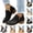 Black, variant on Summer Booties for Women Casual Ankle Low Heel Boots Fall Chunky Comfortable Short Wedge Shoes (Black)