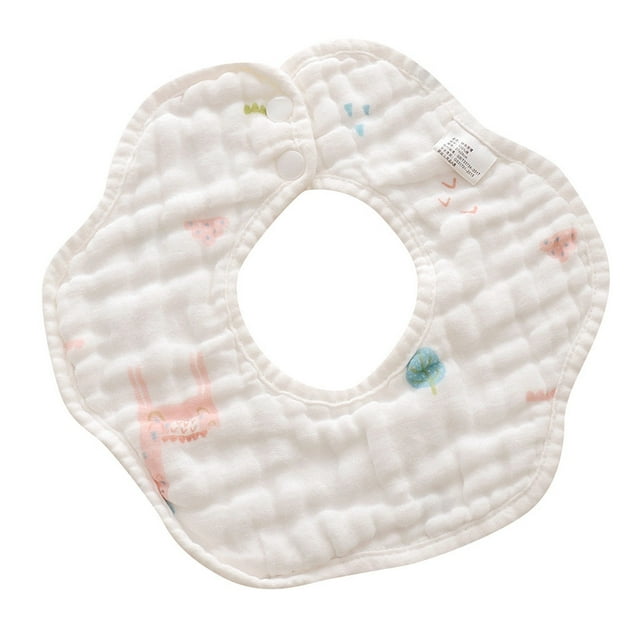 DPTALR Coton Nouveau-Né Bébé Doux Serviette à Bave Rotative à 360 Degrés