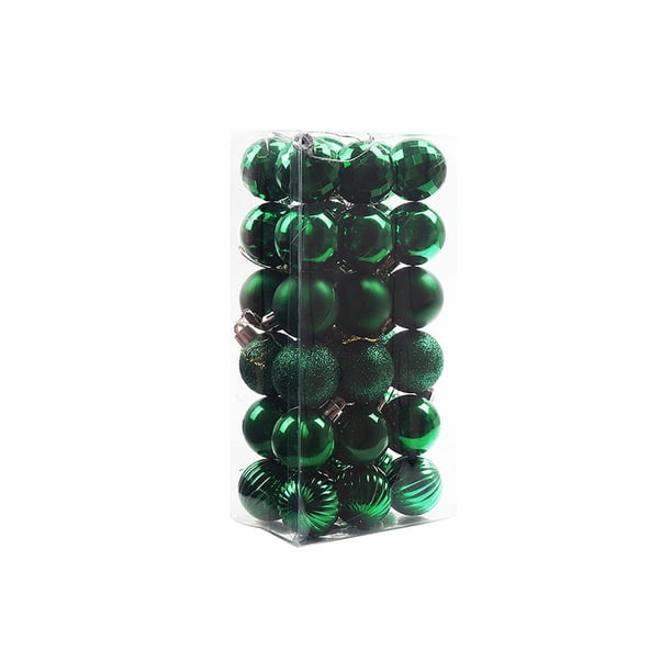 Inteprter 36 Piezas Techo Adorno de Navidad Oficina Hotel Apartamento Árbol Colgante Colgante Reutilizable Festival Festivo Decoración Kits de decoración para fiestas Verde