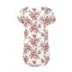 thumbnail image 4 of ICHUANYI Clearance Women Fashion V- Neck Floral Printed Tunic Tops Buttons Short Sleeve T-shirt(White, L) ICHUANYI WER2023080904944, 4 of 7