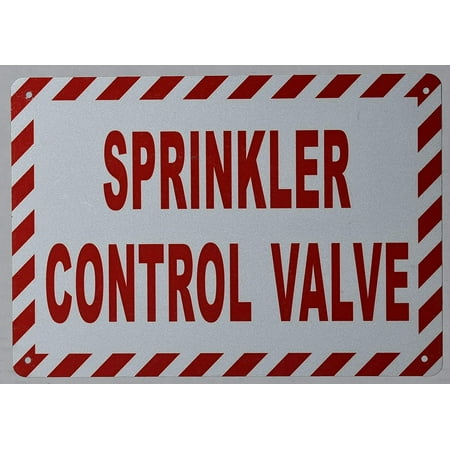 

Sprinkler Control Valve Sign (White Reflective !! Aluminium Size 7X10) (ref-2201)
