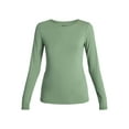 thumbnail image 5 of No Boundaries Crewneck Tee with Long Sleeves, Women's & Women's Plus XXS-4X, 5 of 5