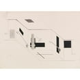 thumbnail image 3 of El Lissitzky 24x18 Black Modern Framed Museum Art Print Titled - The Preatious - Sheet 5 the I. Kestnem Dappene, Proun (1923), 3 of 5