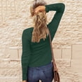thumbnail image 5 of DondPO Long Sleeve Shirts Dress Shirts for Women Tunic Sleeve Button Shirt Front Long Lace V-neck Shirt Undershirt Buttoned Women's Women's Blouse Womens Tops Flannel Shirt Army Green XL, 5 of 9