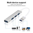 thumbnail image 4 of 4-in-1 USB Hub USB3.0 USB2.0 4 PC 4 Ports Ports Splitter Mouse U Disk Adapter Notebook Charging Dock Station Charger for Accessory Gray USB, 4 of 7