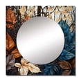thumbnail image 2 of Designart "Harmonious Autumn Leaves in Sunlight III" Leaves Square Mirror For Wall Decor - Large Blue Square Printed Wall Mirror Art - Square Traditional Mirror - Wall Mounted Square Large Mirror, 2 of 5