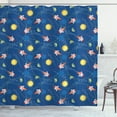 thumbnail image 1 of Ambesonne Space Shower Curtain, Little Cartoon Rocket, 69"Wx84"L, Multicolor, 1 of 2