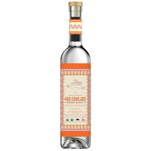 Paquete de 3 Mezcal 400 Conejos Joven 100% Cosecha Salvaje 700 ml