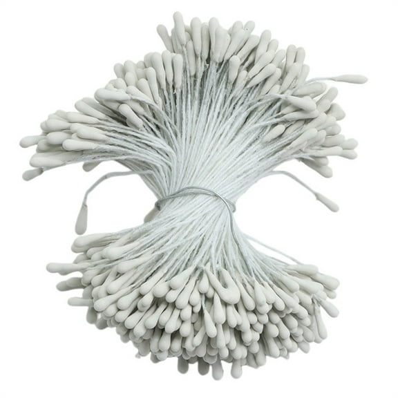 Artificial Pearl Stamen Pistil, 2Mm Size 5.8Cm Length 400Pcs Per Bag, Matte Finish Eco-Friendly Gypsum Material For Wedding Party Home Decoration Diy Crafts