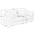 thumbnail image 2 of 2 Seater Sectional Sofa with Storage -Orange Living Room Couch, Corduroy-like Chenille Fabric, Crescent Wraparound Design - Compact 2-Person Sofa for Small Spaces, 2 of 11
