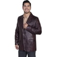 thumbnail image 4 of Scully 650-179-38 Mens Leather Wear Lambskin Blazer with Genuine Ostrich Trim- Black Cherry- Size 38, 4 of 4
