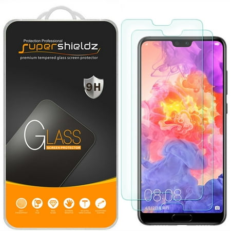 [2-Pack] Supershieldz for Huawei P20 Pro Tempered Glass Screen Protector, Anti-Scratch, Anti-Fingerprint, Bubble Free