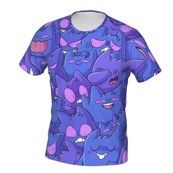 Gengar Unisex 3d Pattern Printed Short Sleeve T-Shirts Casual Graphics Tees For Men Women Teen Small