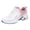 Pink, variant on Women Running Sneakers Air Cushion Damping Sole Walking Shoes Lace Up Breathable Lightweight College Tennis Shoe Size 6 Black