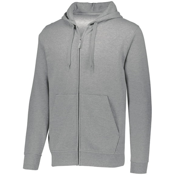 Augusta 2XL 60/40 Fleece Full Zip Hoodie Charcoal Heather 5418