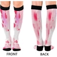 thumbnail image 2 of FREEAMG 1 Pair Lovely Love Heart Compression Socks for Women Men,Knee High Stockings for Athletic Sports,Running,Travel, 2 of 7