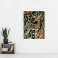 thumbnail image 4 of Artery8 Cute Fawn Deer Autumn Portrait Wildflowers Dark Living Room Extra Large XL Wall Art Poster Print, 4 of 5