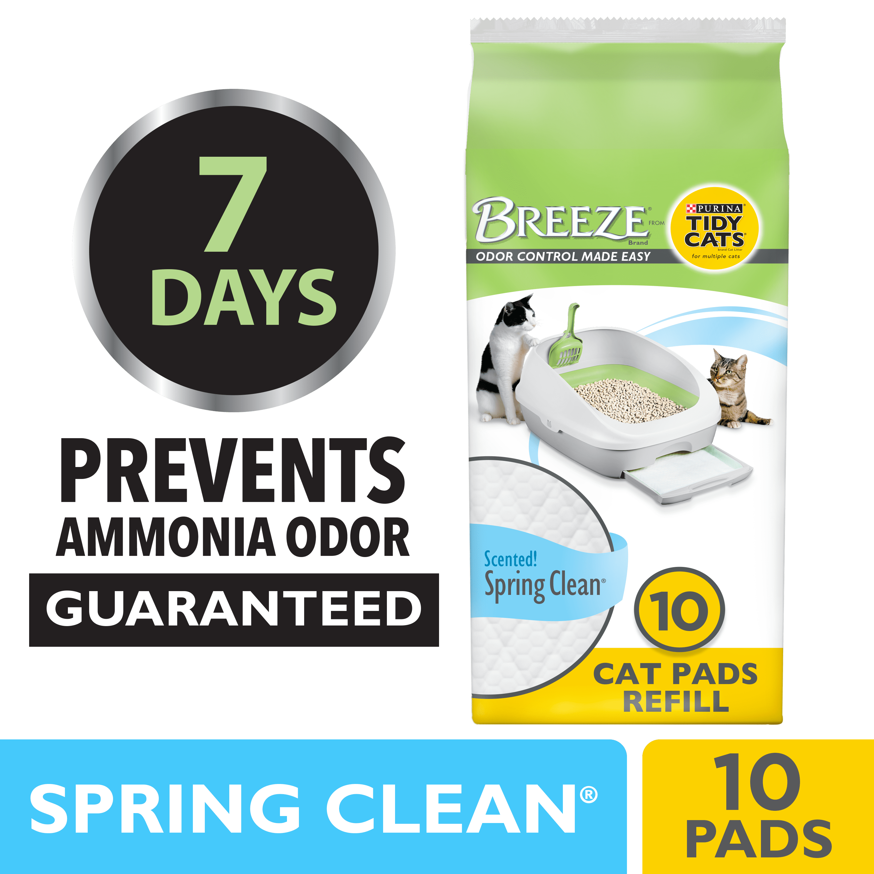 Purina Tidy Cats Cat Pads, BREEZE Spring Clean Fragranced Refill Pack