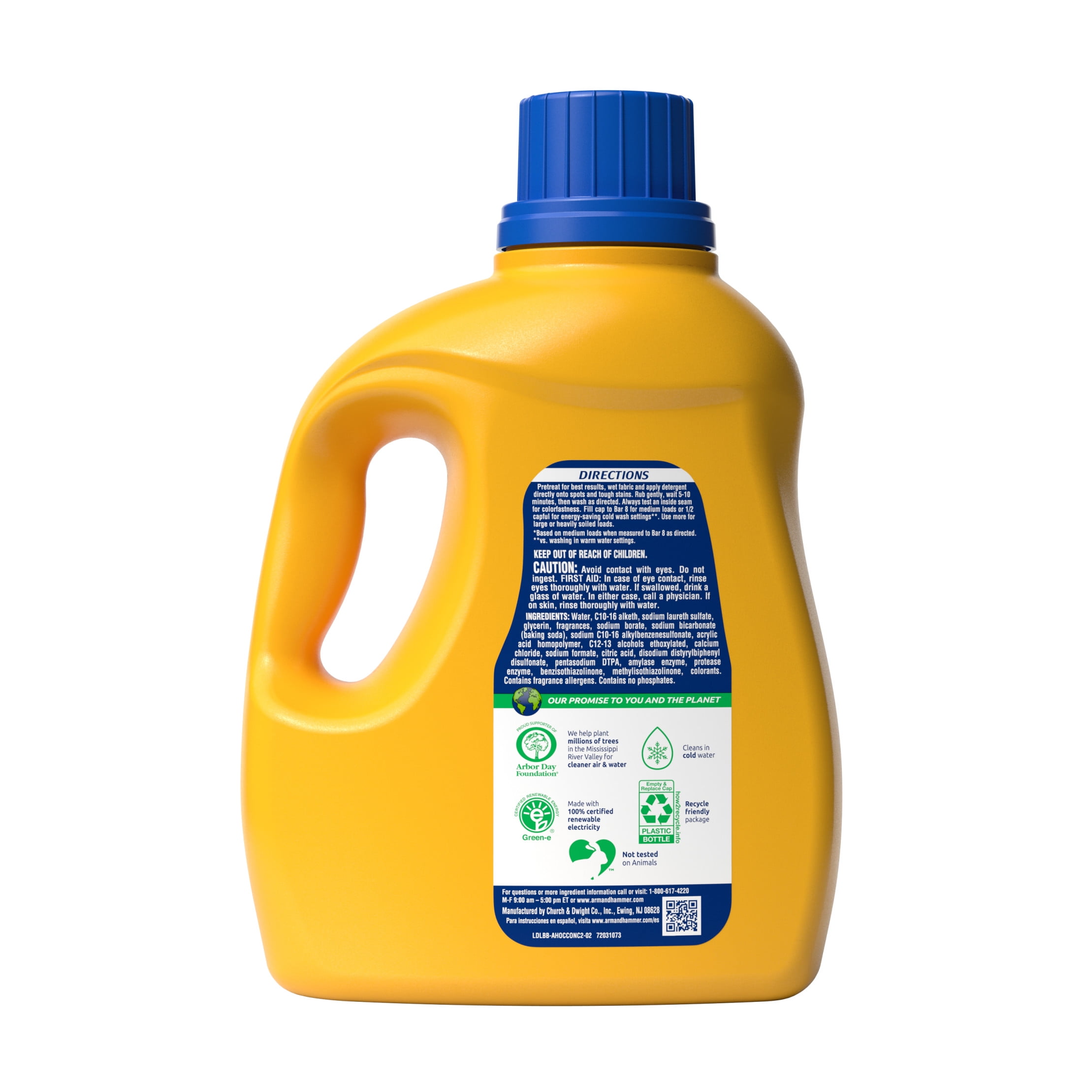 (4 pack) ARM & HAMMER Plus OxiClean Clean Meadow, 77 Loads Liquid Laundry Detergent, 100.5 fl oz