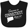 thumbnail image 3 of Inktastic Someone in Connecticut Loves Me Boys or Girls Baby Bib, 3 of 4