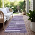 thumbnail image 6 of Addison Rugs Chantille Indoor/Outdoor Transitional Stripes Purple Washable Runner Rug, 2'3" x 7'6", 6 of 6