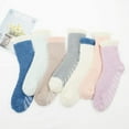 thumbnail image 3 of FOREEMME Womens Fuzzy Socks Winter Slipper Socks Non-Slip Grip Socks Warm Fleece Socks Non Skid Socks Soft Fluffy Socks 7 Pairs Colorful Solid, 3 of 6