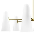 thumbnail image 5 of Modway Beacon 6-Light Chandelier in Opal Satin Brass, 5 of 7