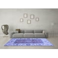 thumbnail image 3 of Ahgly Company Indoor Rectangle Abstract Blue Modern Area Rugs, 4' x 6', 3 of 4