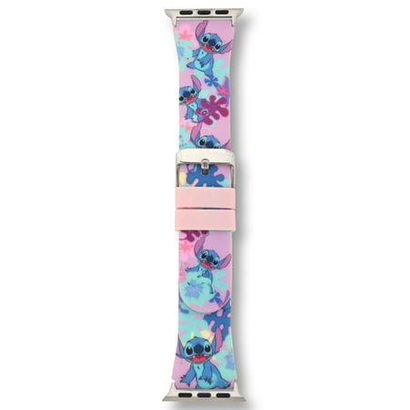 Disney Lilo and Stitch Unisex 38mm -40mm Smartwatch Replacement PU Leather Printed Strap (LAS5028WM)