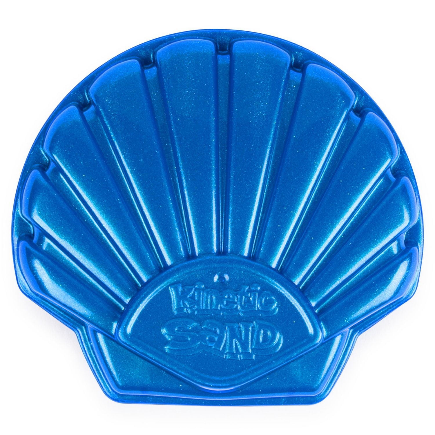 Kinetic Sand, Seashell Container with 4.5oz Neon Blue and Kinetic Beach Sand, for Kids Aged 3 and Up