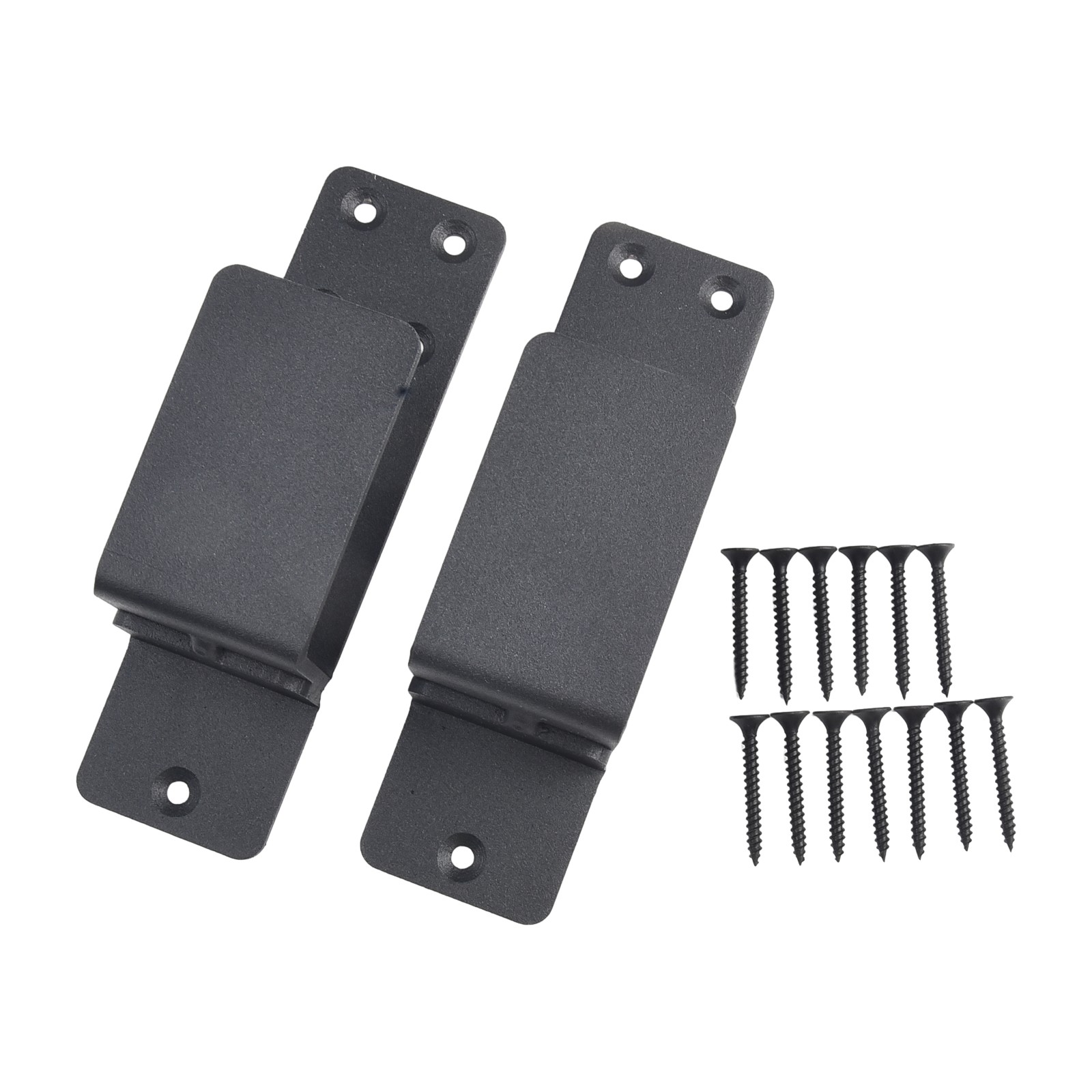 Door Barricade Brackets for 2x4 Lumber, U-Shaped Steel Design, Rust-Resistant Coating, Quick Installation for Interior Exterior Doors, Garages, Basements, Barns, Sheds, Warehouses, 2-Pack