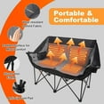 thumbnail image 7 of RedSwing Heated Double Camping Chair, 3 Heat Levels Heated Loveseat Chair for Outdoor Sports Support 660LBS, Heating Folding Loveseat Chairs for Adults, Battery NOT Included, 7 of 7